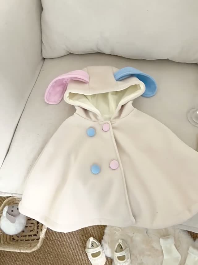 BABY】うさぎ耳 裏起毛ケープ | Skyhug